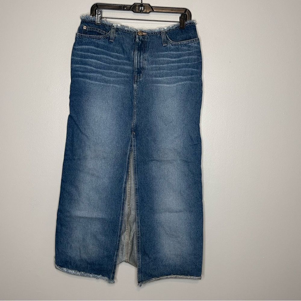 Rave Vintage Y2K Denim Maxi Skirt